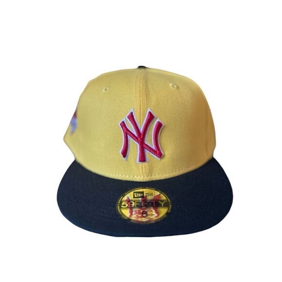 New Era NY Yankees 59FIFTY Fitted Hat Size 8 Multicolor 2000 WS Patch - Picture 2 of 8